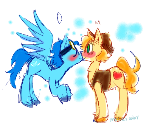 braeburn-corner:  rotten-tears:  ///  Hoofer smooch’ems :3  Hnnng <333