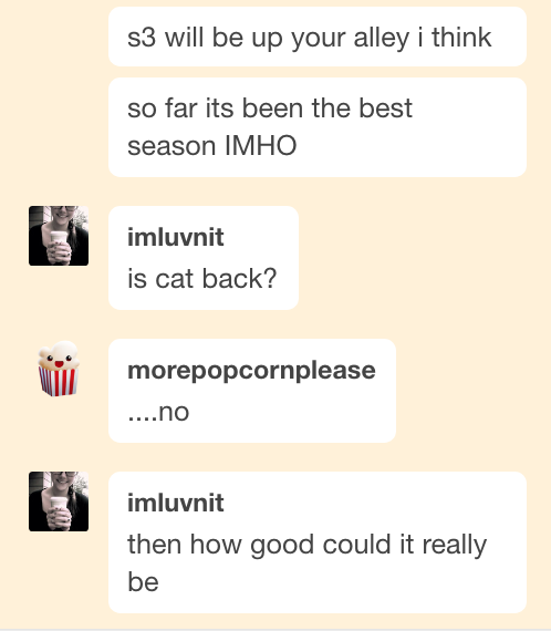 so my friend is catching up on supergirl and…