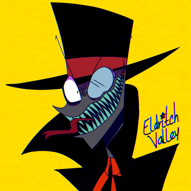 eldritchvalley:I don’t draw much in this style, but I really like how this mofo looks in it.Black Hat looks like he wants to rip my arm off, lol