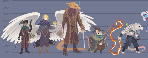 I redrew the rest of the party now that they’re level 14.  Merle the human rogue got some fancier du