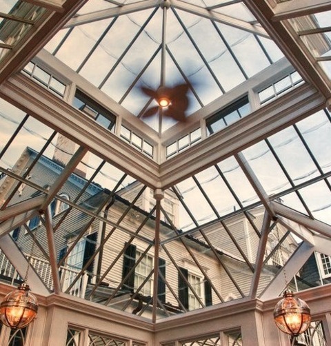 Medium New YorkMid-sized Traditional Sunroom Design Concept With Glass Ceiling