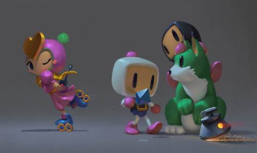 Bomberman! :DTraining fundamentals. No layer effects that I love to use in Photoshop