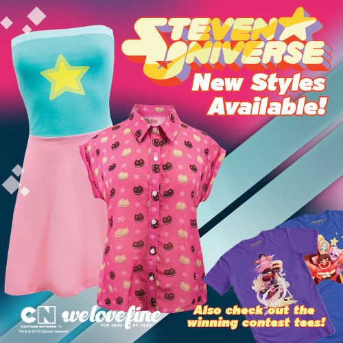 welovefineshirts:  WHOA! Check out WeLoveFine’s newest Steven Universe designs,