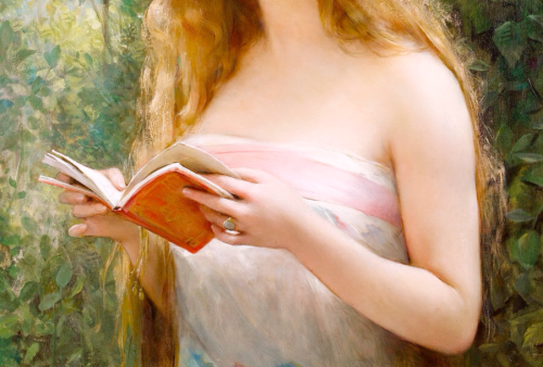 summerlilac:  The Beautiful Reader (detail) - Léon-François Comerre