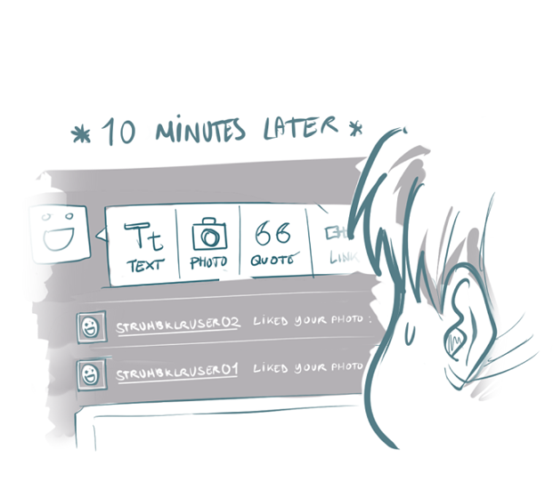 squallmaster:  antidarkheart:  yamino:  afterlaughsart:  greedy tumblr social network
