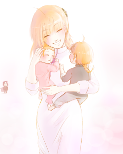 saitouh:  luvocere:  Sigh… Let them be a family again.  @artemisbows 