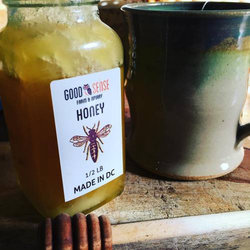This local honey from @goodsensefarm is making my morning delicious. #localhoney #urbanfarmers #blac