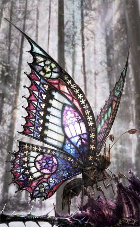 steampunk-art: steampunktendencies: The Gothic Butterfly  by dahoffmann Steampunk Art