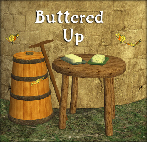 sunmoon-starfactory:Buttered Up - Functional Butter ChurnSims can turn cream into butter in the comf