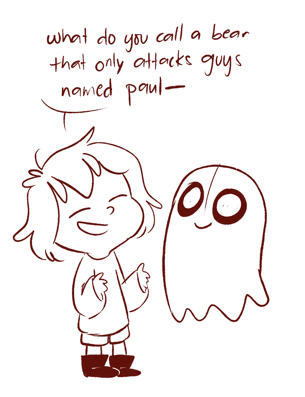 mudkipful:  doodled some Napstasmol (younger version of napstablook by my friend)