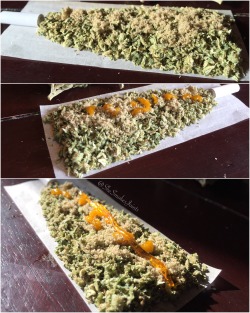 shesmokesjoints:  Jew Gold topped with kief,