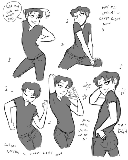 catnippackets:  KYHU Levi bustin a move he is such a showoff oh my gosh