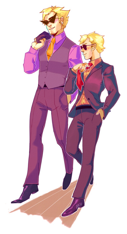 sugoihime: bro and dave in classy suits for emperiocism! thank you for commissioning me 8’^)&n