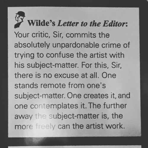 Oscar Wilde’s response to a critic. ✒️ . #amwriting #authors #writers #oscarwilde #writingquotes #au