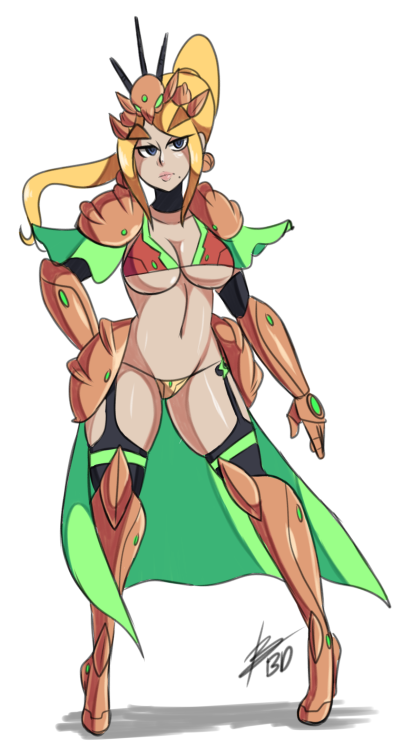 bigdeadalive:Did a little Gashi version of Samus because whatever.  O oO <3