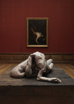 asylum-art:  Berlinde De Bruyckere.:Suffering and Protection  Flemish sculptor creates sculptures and drawings of suffering human bodies that resemble nothing so much as reality. It mixes in his sculptures on religious grounds and media images and writes