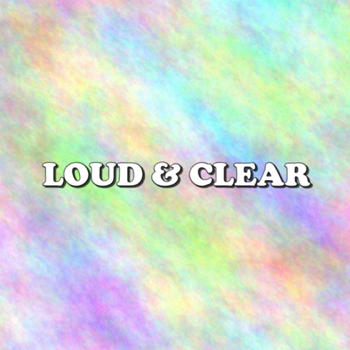 sunnyenby:[Image Description: Two pictures, both with backgrounds that look like rainbow paint splot
