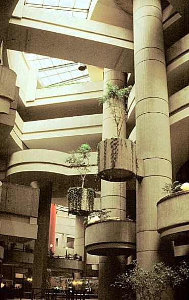 brutalistinteriors:  Renaissance Center, Detroit. (1973-77)