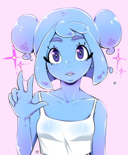 milkayart:  a goopy slime girl doodle