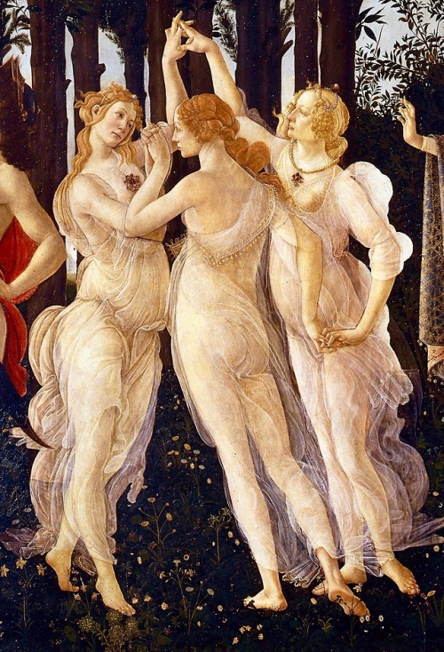 historyofartdaily - Sandro Botticelli, Spring, detail, late 1470s...