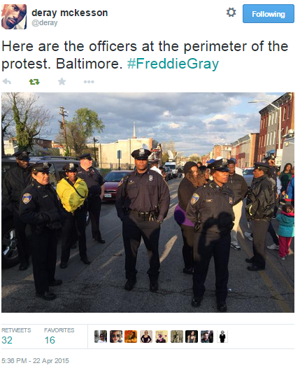 iwriteaboutfeminism:  Wednesday night’s protest begins in Baltimore, calling for
