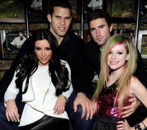 oldloves: Kim Kardashian & Kris Humphries with Brody Jenner & Avril Lavigne, 2011.