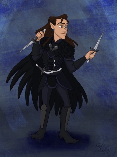 gallagirl-animation:Vax’ildan of Vox Machina[image description: a drawing of Vax in front of a