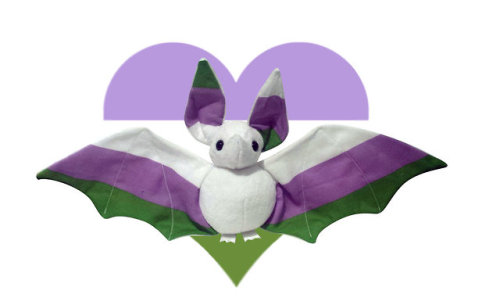 mother-entropy: anaquana: vaspider: sosuperawesome: Pride Bats Plush Mayhem on Etsy See our #Etsy or