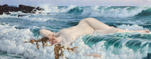 hildegardavon:Adolph Hirémy-Hirschl, 1860-1933  The birth of Venus, n/d, oil on can