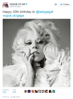 gagafanbasedotcom:    Celebrities and websites react to Lady Gaga’s 30th birthday.  