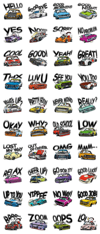 90s-forever: ozizo: car illustration “crazy car art” jdm  japanese old school　&rdqu