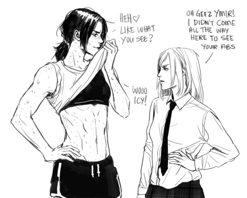 yvonnism: Planning to do a Ymir x Historia doujinshi for Comic Fiesta and here’s a bit of a t