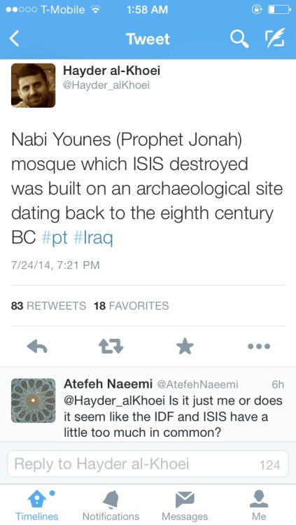 aliofbabylon: In case you didn’t know. They bomb a house of God, an ancient mosque for a Proph