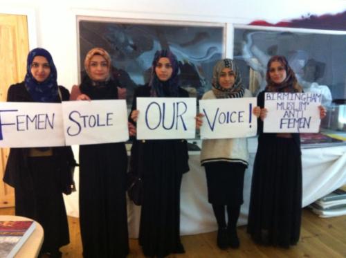 theuncolonizedmind:arzitekt:Muslim women send message to Femen: Counter-protest launched agains