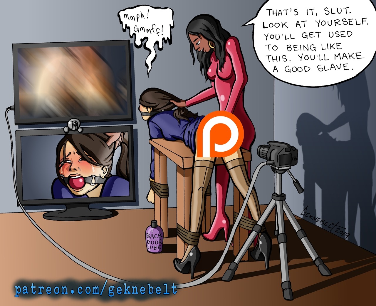 geknebelt:    Looks like Vivian has got herself in quite the predicament! But hey,