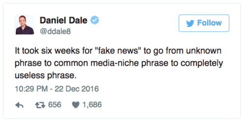 wilwheaton:the-future-now:The liberal hysteria over “fake news” has backfired. Bigly.After losing a 