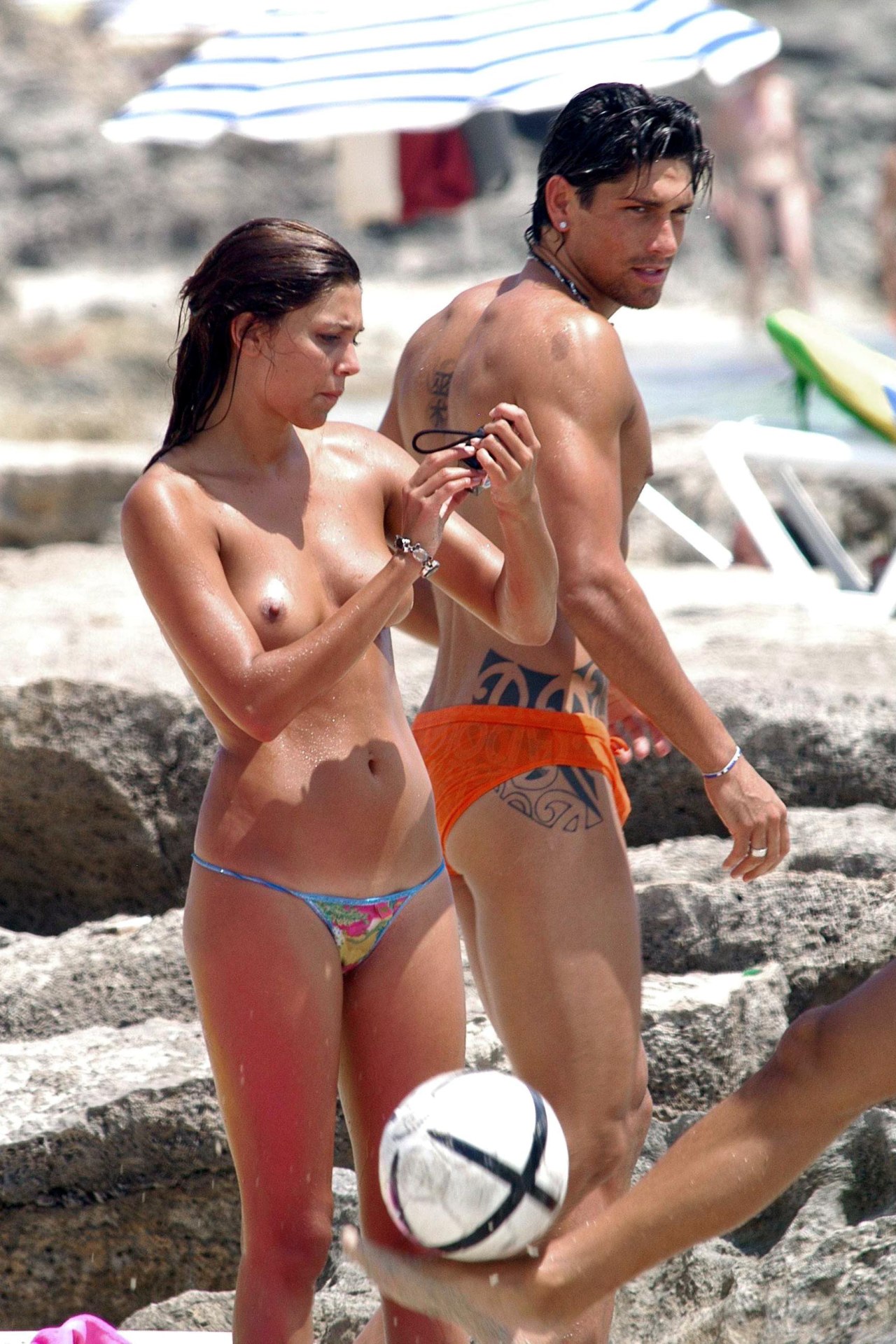 toplessbeachcelebs:  Belén Rodríguez (Argentine Actress) topless in Italy (August