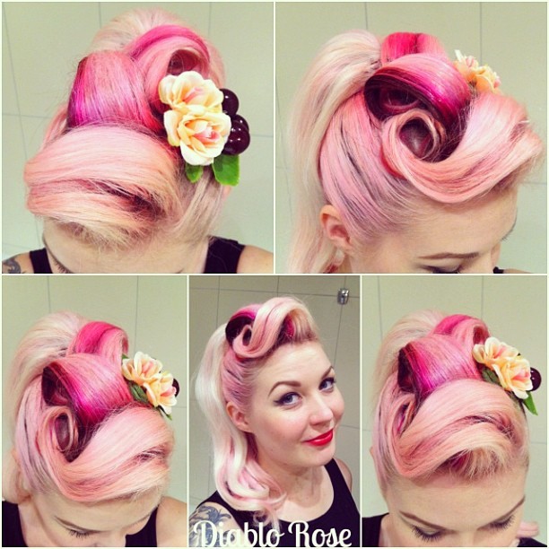 Diablo Rose — Today's hair and make up #vintage #hair #makeup...