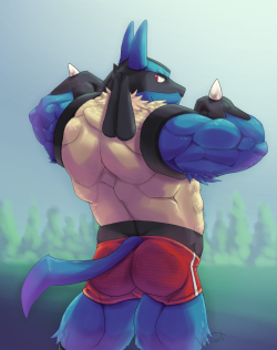 viridianvariant:  A beefy Lucario showing