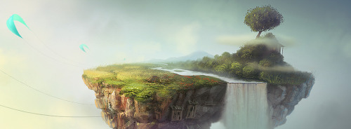 asylum-art: Gediminas Pranckevicius: Surreal Worlds Digitally Painted on Behance, deviantART Lithuan