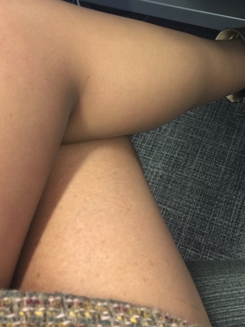 sexyhotwife4me: Just sending the hubby some leg shots while I’m at work. Sneaky business. #hotwife