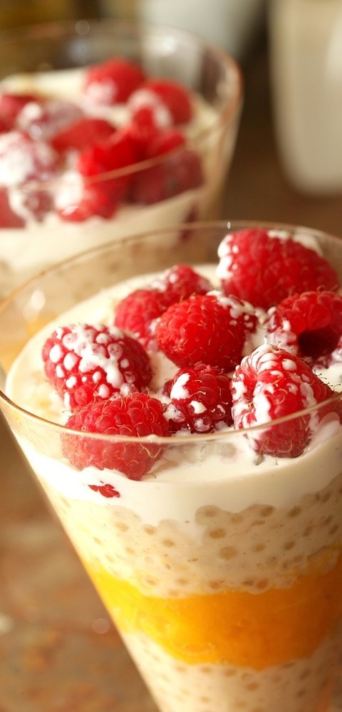 Raspberry Tapioca Parfait Recipe