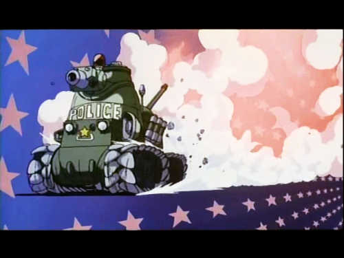 80sanime:   1979-1990 Anime PrimerDominion Tank Police (1988)  New Port City is a dangerous place. Never mind the severe air pollution that forces its citizens to wear oxygen masks outside or risk deadly bacterial poisoning; it’s overrun with outlaws