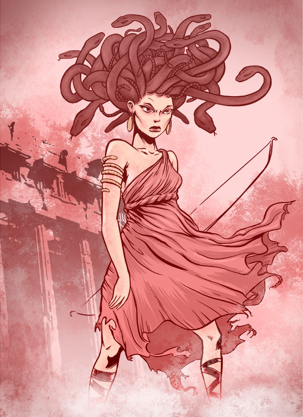 Medusa. Messing around with some new brushes.