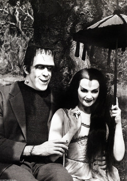 vintagegal:  Fred Gwynne and Yvonne De Carlo as Herman and Lily Munster, 1960’s 