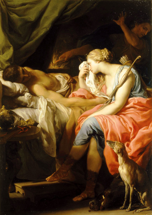 jaded-mandarin:The Death of Meleager - Pompeo Batoni.One of my new favorites, that I finally found i