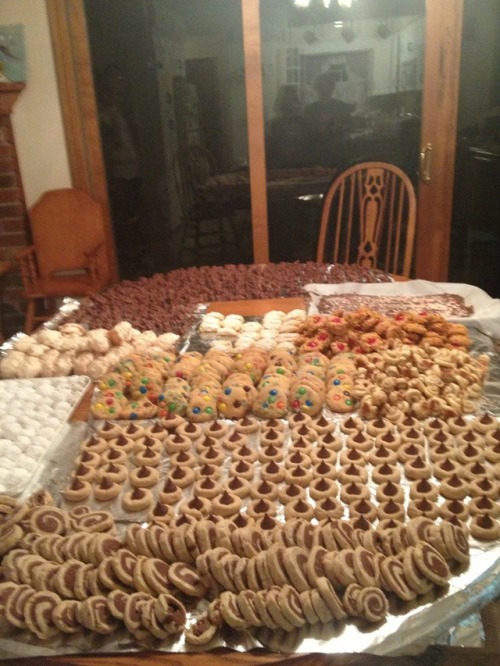 lizthefangirl:  throughmusicmysoulbegantosoar:  My family doesn’t mess around when it comes to Christmas cookies.  sorry is your family a small country 