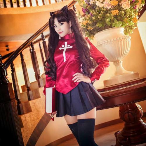 #tohsakarin #fatestaynight #anime #japan #cosplayer #zettairyouiki #stockings #medias #kneehighsocks