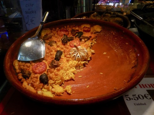 Paella, Mercat Central, Valencia, 2019.While it is now considered a “Spanish dish” by foreign touris