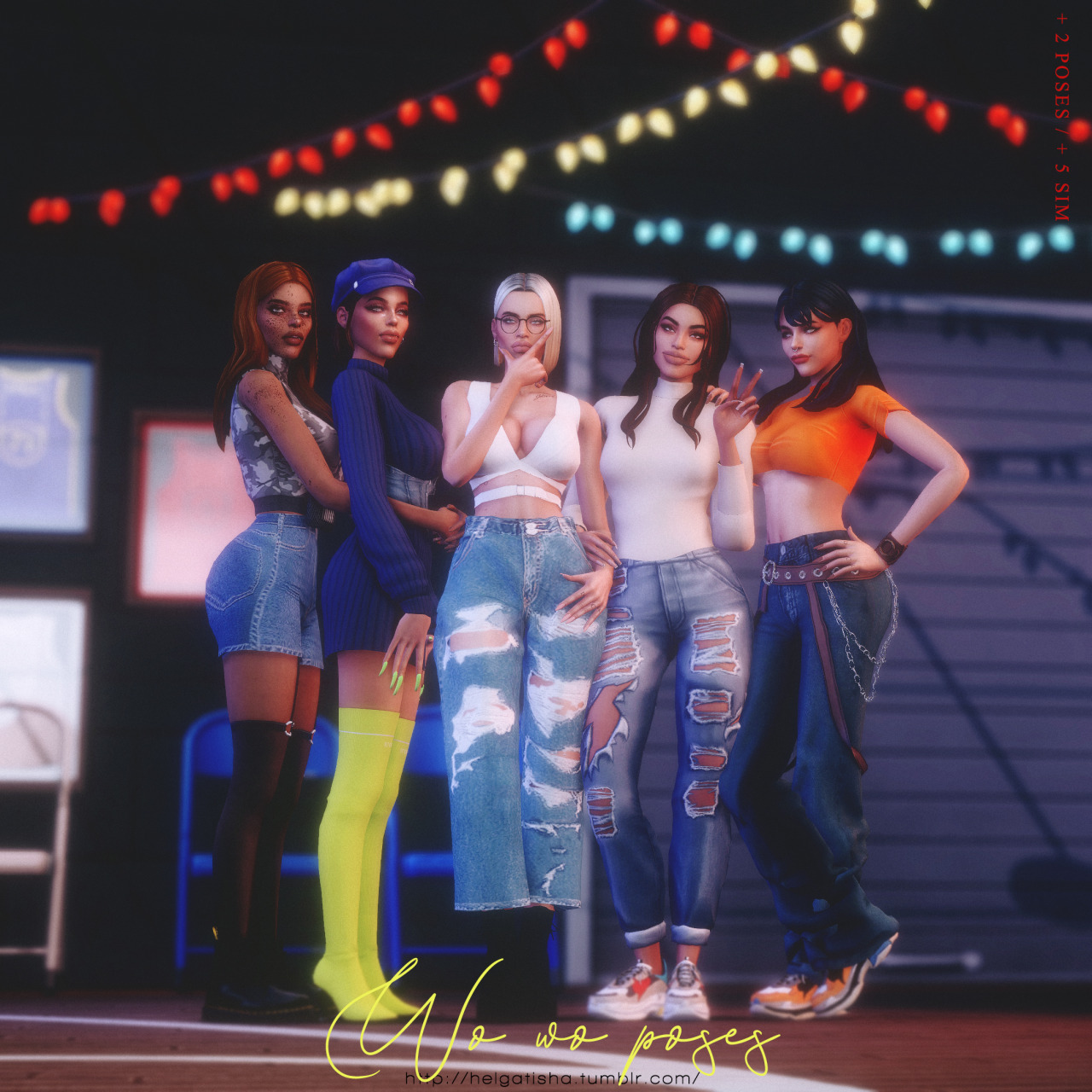 Helgatisha Helgatisha Ts4 Wo Wo Group Poses Pose Pack Download Patreon Free